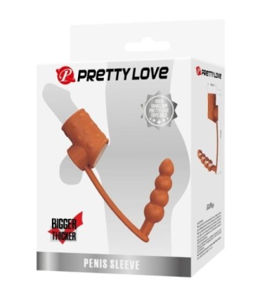 PRETTY LOVE - FUNDA PARA PENE CON PLUG ANAL NATURAL