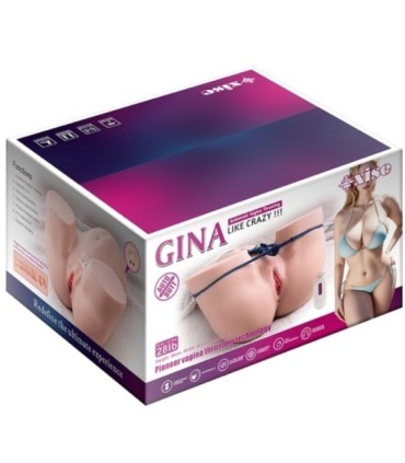 XISE - GINA MASTURBADOR VAGINA REALÍSTICO MULTIPOSICIÓN CON VIBRACIÓN Y CONTROL REMOTO