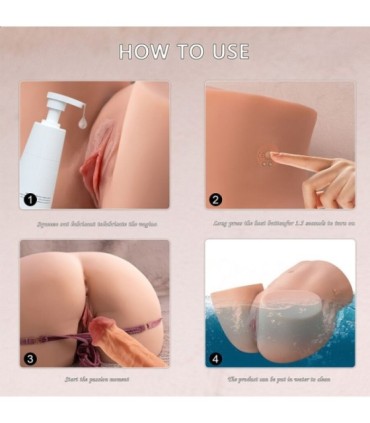 XISE - ETHEL THRUSTING MASTURBADOR VAGINA REALÍSTICO CON VIBRACIÓN MULTIPOSICIÓN