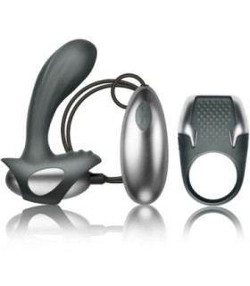CLIMAXIMUM - EXCITE KIT ANILLO PARA PENE + MASAJEADOR PRÓSTATA CON CABLE