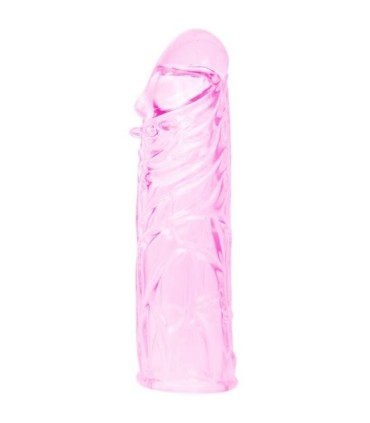 BAILE - FUNDA ROSA PENE SILICONA ESTIMULANTE 13 CM