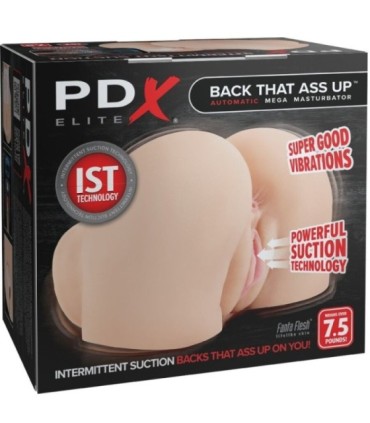 PDX ELITE - BACK THAT ASS UP MASTURBADOR VAGINA Y ANO REALÍSTICO CON VIBRACIÓN