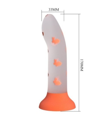 PRETTY LOVE - MAGICAL NIGHTFALL DILDO SIN VIBRACIÓN LUMINOSO NARANJA