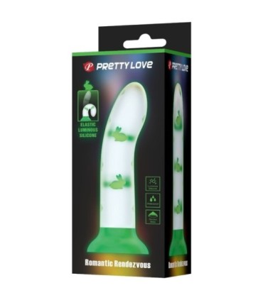 PRETTY LOVE - MAGICAL NIGHTFALL DILDO SIN VIBRACIÓN LUMINOSO VERDE