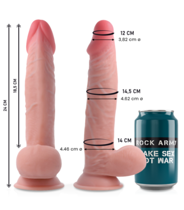 ROCKARMY - SHERMAN DILDO REALISTA DUAL DENSITY 24 CM -O- 4.62 CM