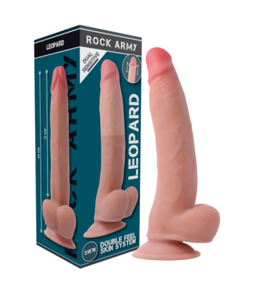 ROCKARMY - LEOPARD DILDO REALISTA DUAL DENSITY 23 CM -O- 4.77 CM