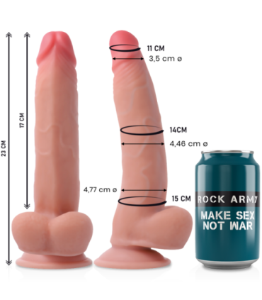 ROCKARMY - LEOPARD DILDO REALISTA DUAL DENSITY 23 CM -O- 4.77 CM