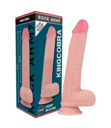 ROCKARMY - KINGCOBRA DILDO REALÍSTICO LIQUID SILICONE 24 CM -O- 4.77 CM