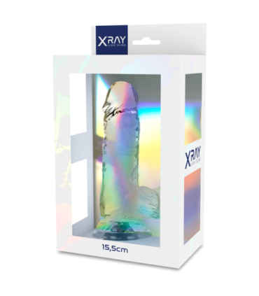 X RAY - CLEAR DILDO REALISTA TRANSPARENTE 15.5 CM -O- 3.5 CM