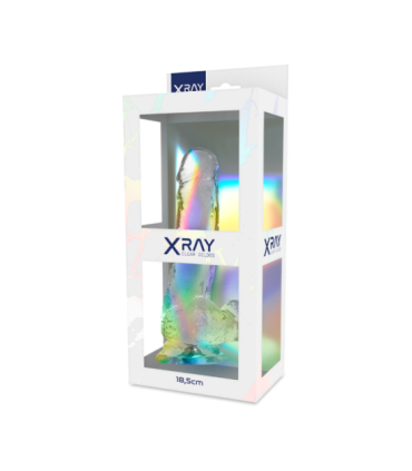 X RAY - CLEAR DILDO REALISTA TRANSPARENTE 18.5 CM -O- 3.8 CM