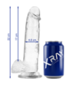 X RAY - CLEAR DILDO REALISTA TRANSPARENTE 22 CM -O- 4.6 CM