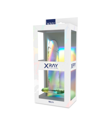 X RAY - CLEAR DILDO TRANSPARENTE 18 CM -O- 4 CM