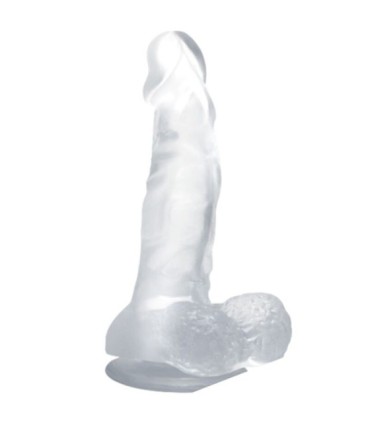 BAILE - DILDO REALÍSTICO CON VENTOSA Y TESTÍCULOS 16.7 CM TRANSPARENTE