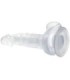 BAILE - DILDO REALÍSTICO CON VENTOSA Y TESTÍCULOS 16.7 CM TRANSPARENTE