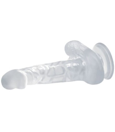 BAILE - DILDO REALÍSTICO CON VENTOSA Y TESTÍCULOS 16.7 CM TRANSPARENTE