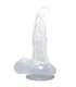 BAILE - DILDO REALÍSTICO CON VENTOSA Y TESTÍCULOS 16.7 CM TRANSPARENTE