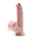 KING COCK - PLUS 3D DILDO SWINGING BALLS 24.5 CM NATURAL
