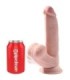 KING COCK - PLUS 3D DILDO SWINGING BALLS 24.5 CM NATURAL