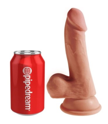 KING COCK - PLUS 3D DILDO CON TESTÍCULOS 17 CM