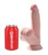 KING COCK - PLUS 3D DILDO SWINGING BALLS 15.2 CM NATURAL