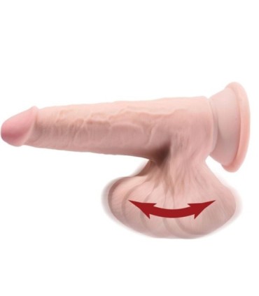 KING COCK - PLUS 3D DILDO SWINGING BALLS 15.2 CM NATURAL