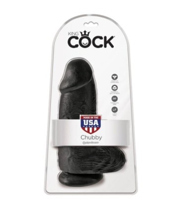 KING COCK - PENE REALÍSTICO CHUBBY 23 CM NEGRO