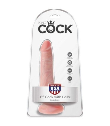 KING COCK - PENE REALÍSTICO CON TESTÍCULOS 13.5 CM NATURAL
