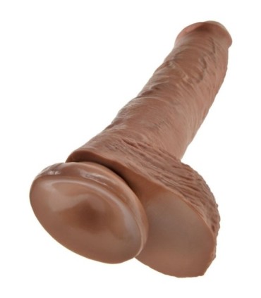 KING COCK - PENE REALÍSTICO CON TESTÍCULOS 19.8 CM CARAMELO