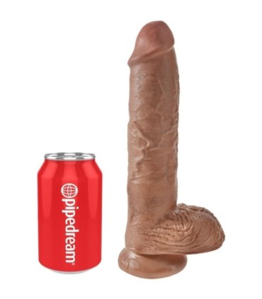 KING COCK - PENE REALÍSTICO CON TESTÍCULOS 19.8 CM CARAMELO