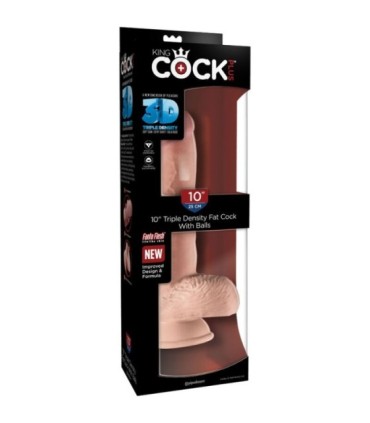KING COCK - PENE REALÍSTICO CON TESTÍCULOS 19.4 CM NATURAL