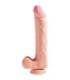 KING COCK - PENE REALÍSTICO 3D CON TESTÍCULOS 24.8 CM NATURAL