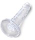 KING COCK - CLEAR PENE REALÍSTICO 15.5 CM TRANSPARENTE