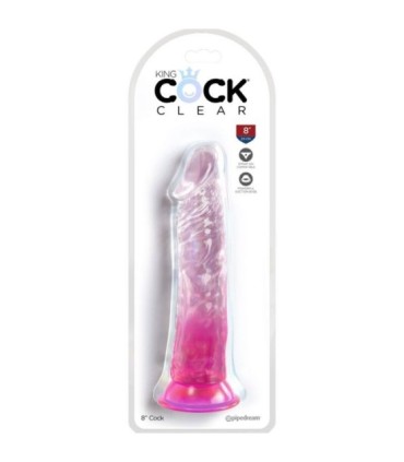KING COCK - CLEAR PENE REALÍSTICO 19.7 CM ROSA
