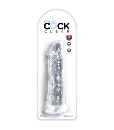 KING COCK - CLEAR PENE REALÍSTICO 19.7 CM TRANSPARENTE