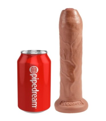 KING COCK - PENE REALÍSTICO CON PREPUCIO 17.8 CM CARAMELO