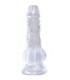 KING COCK - CLEAR PENE REALÍSTICO CON TESTÍCULOS 10.1 CM TRANSPARENTE