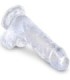 KING COCK - CLEAR PENE REALÍSTICO CON TESTÍCULOS 10.1 CM TRANSPARENTE