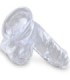 KING COCK - CLEAR PENE REALÍSTICO CON TESTÍCULOS 10.1 CM TRANSPARENTE