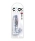 KING COCK - CLEAR PENE REALÍSTICO CON TESTÍCULOS 10.1 CM TRANSPARENTE