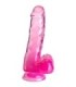 KING COCK - CLEAR PENE REALÍSTICO CON TESTÍCULOS 13.5 CM ROSA
