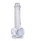 KING COCK - CLEAR PENE REALÍSTICO CON TESTÍCULOS 13.5 CM TRANSPARENTE