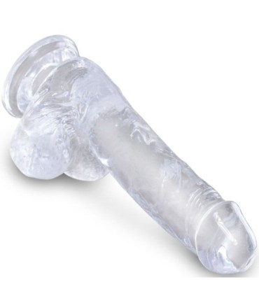 KING COCK - CLEAR PENE REALÍSTICO CON TESTÍCULOS 13.5 CM TRANSPARENTE