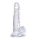 KING COCK - CLEAR PENE REALÍSTICO CON TESTÍCULOS 15.2 CM TRANSPARENTE