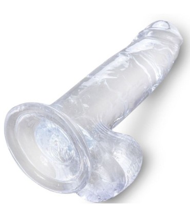 KING COCK - CLEAR PENE REALÍSTICO CON TESTÍCULOS 15.2 CM TRANSPARENTE