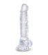 KING COCK - CLEAR PENE REALÍSTICO CON TESTÍCULOS 16.5 CM TRANSPARENTE