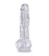 KING COCK - CLEAR PENE REALÍSTICO CON TESTÍCULOS 16.5 CM TRANSPARENTE