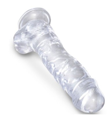 KING COCK - CLEAR PENE REALÍSTICO CON TESTÍCULOS 16.5 CM TRANSPARENTE