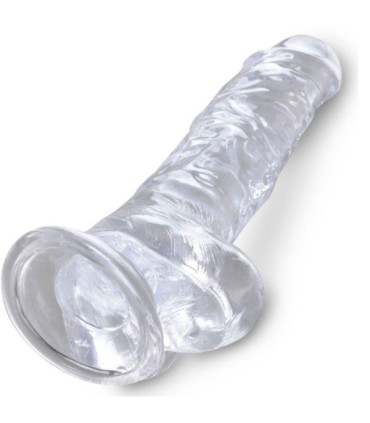 KING COCK - CLEAR PENE REALÍSTICO CON TESTÍCULOS 16.5 CM TRANSPARENTE