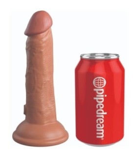 KING COCK - ÉLITE DILDO REALÍSTICO SILICONA 15.2 CM CARAMELO