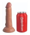KING COCK - ÉLITE DILDO REALÍSTICO SILICONA 15.2 CM CARAMELO